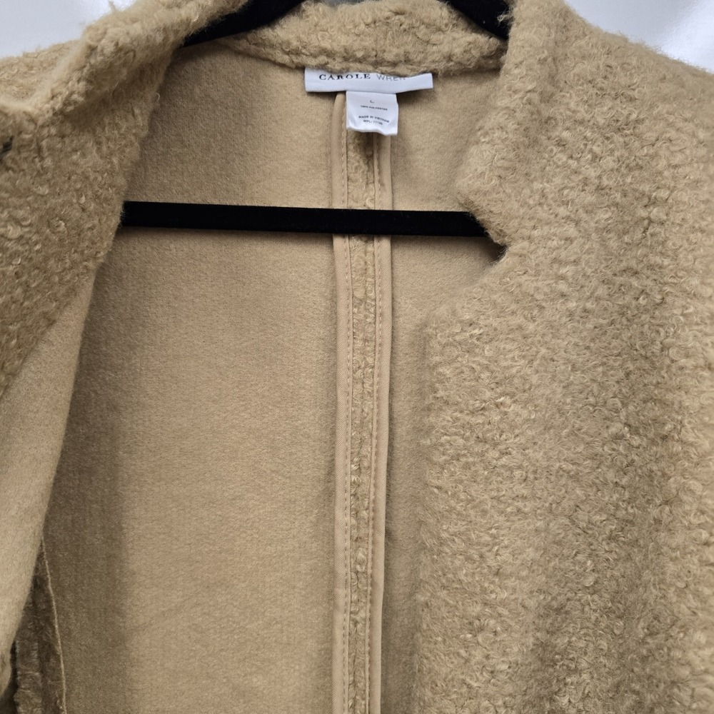 Carol Wren Cozy Women's Button down Sweater Jacket‎ Large Khaki Beige - Picture 7 of 9